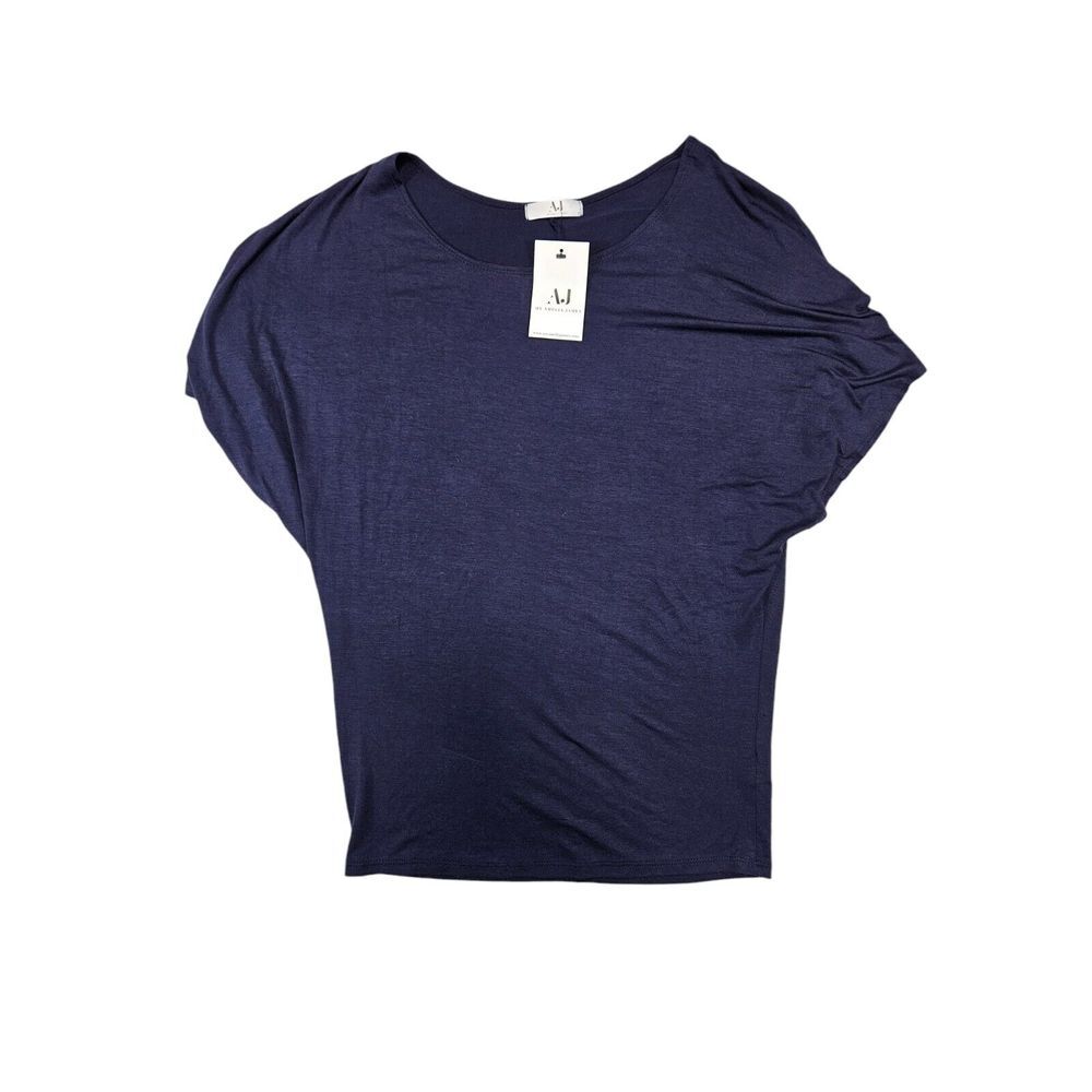 NWT My Amelia James Womens Small Dark Blue Short Sleeve Tee